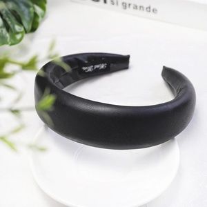 Black Leatherette Hairband